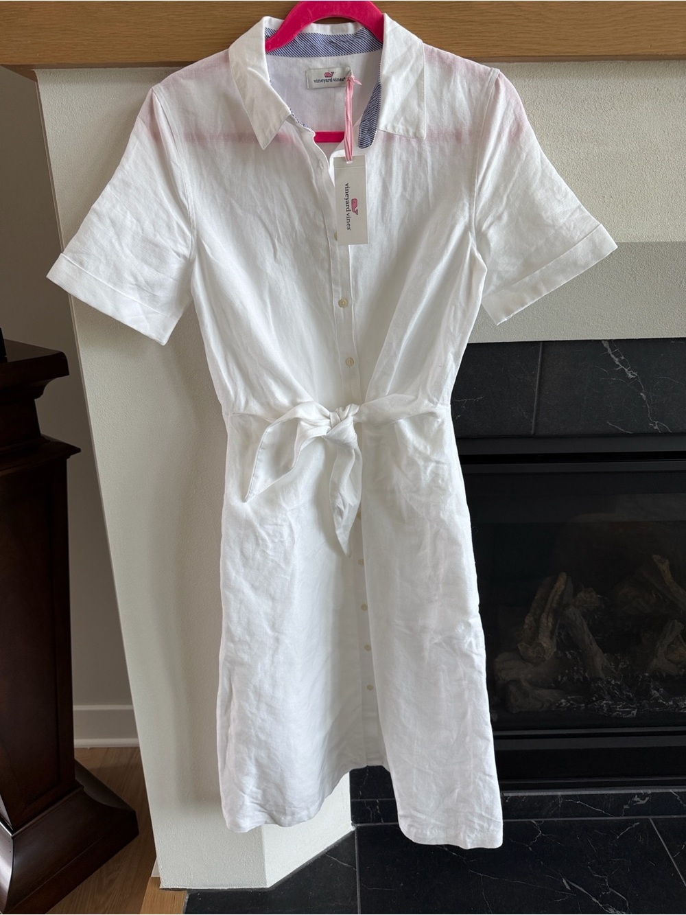 Vineyard Vines Tie Front Linen Dress NWT